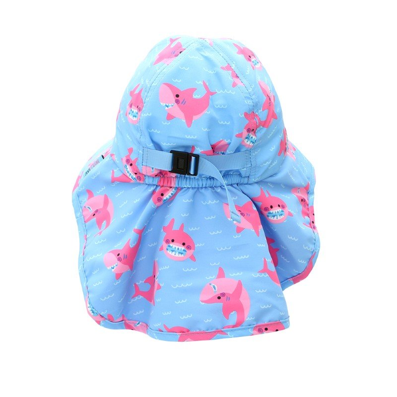 Zoocchini Cape Sunhat UPF50 Pink Shark - 2-4y - Image 2