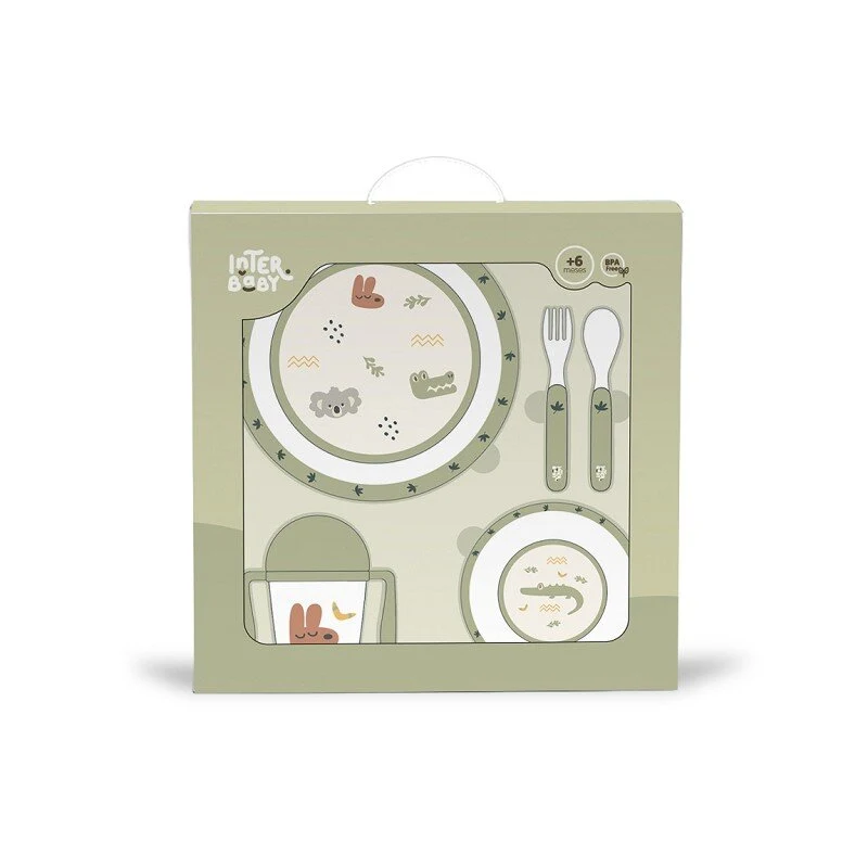 Interbaby Australia Παιδικό Σετ Φαγητού Green - Image 2