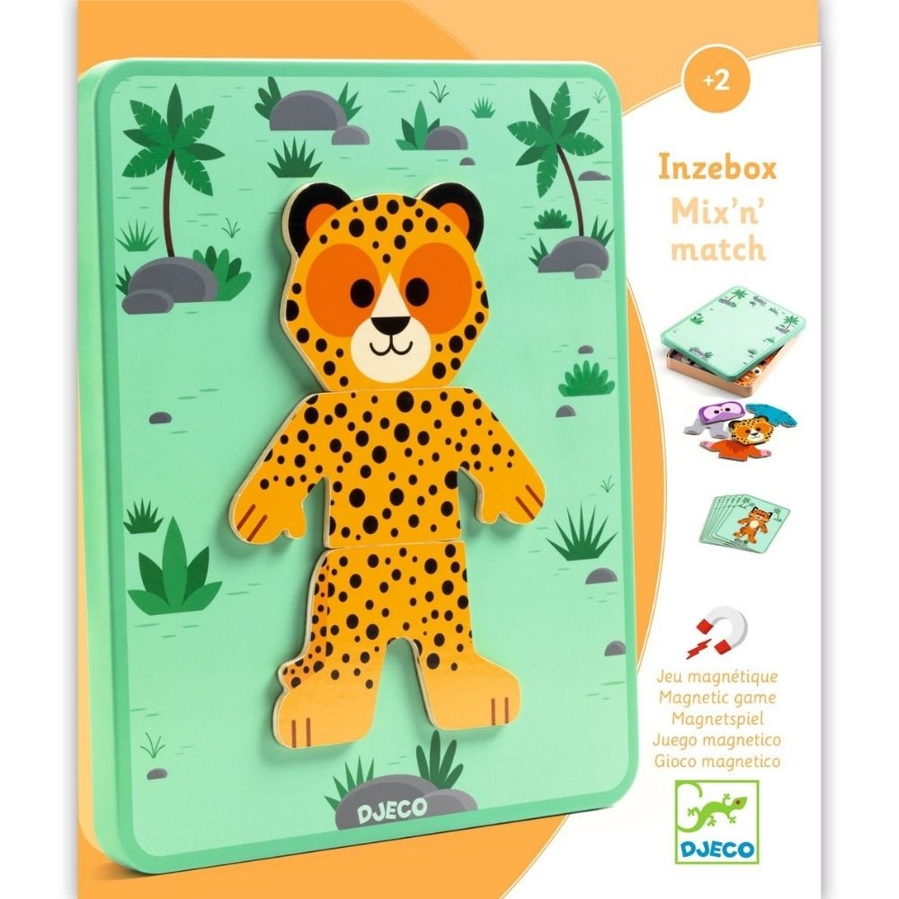 Djeco μαγνητικό παιχνίδι σύνθεσης με ξύλινα μαγνητάκια Mix'n'match