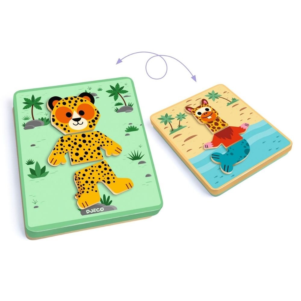 Djeco μαγνητικό παιχνίδι σύνθεσης με ξύλινα μαγνητάκια Mix'n'match - Image 2