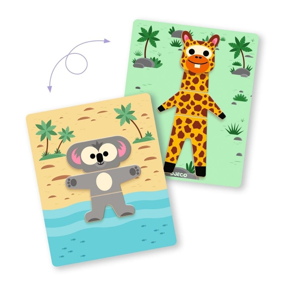 Djeco μαγνητικό παιχνίδι σύνθεσης με ξύλινα μαγνητάκια Mix'n'match - Image 3