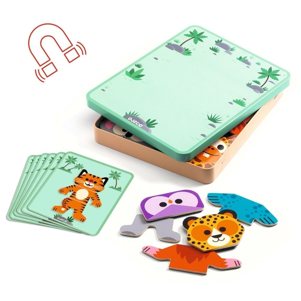 Djeco μαγνητικό παιχνίδι σύνθεσης με ξύλινα μαγνητάκια Mix'n'match - Image 4