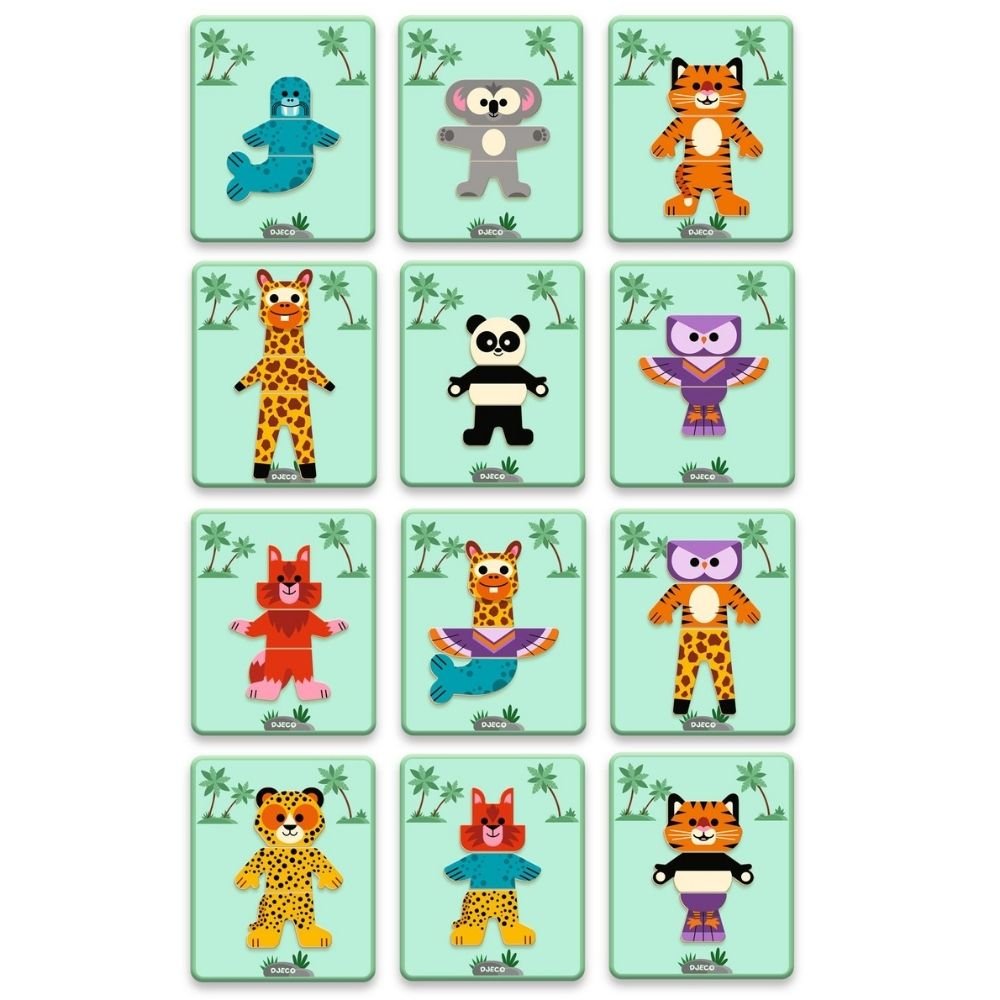 Djeco μαγνητικό παιχνίδι σύνθεσης με ξύλινα μαγνητάκια Mix'n'match - Image 5