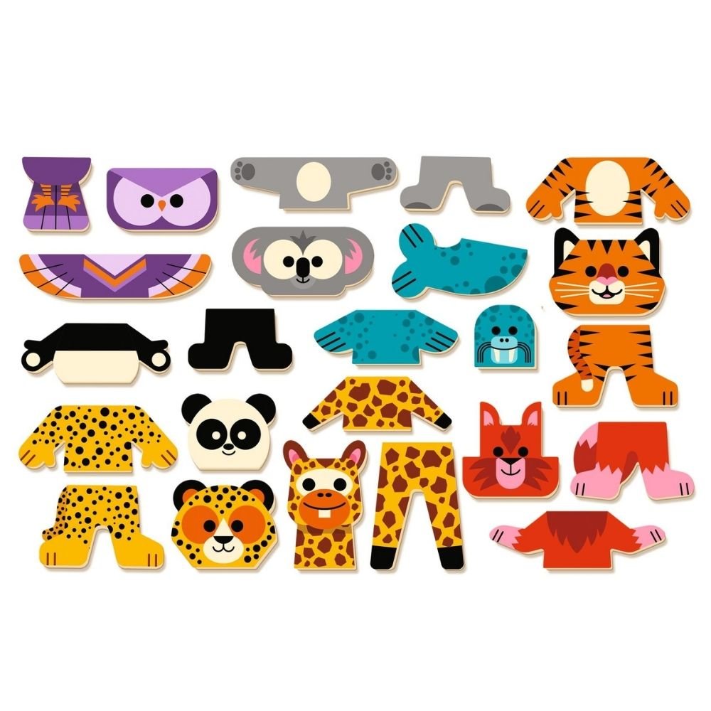 Djeco μαγνητικό παιχνίδι σύνθεσης με ξύλινα μαγνητάκια Mix'n'match - Image 6