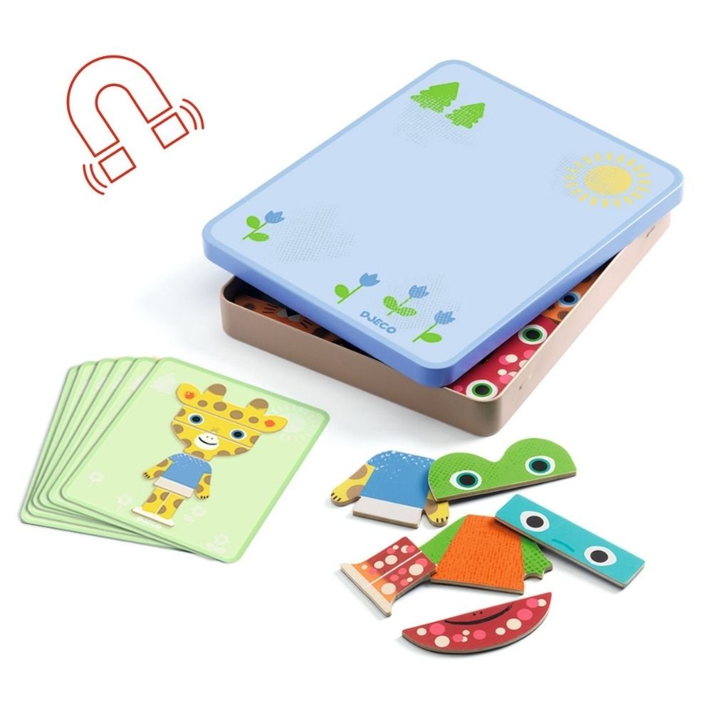 Djeco μαγνητικό παιχνίδι σύνθεσης με ξύλινα μαγνητάκια Mix ζωάκια - Image 4