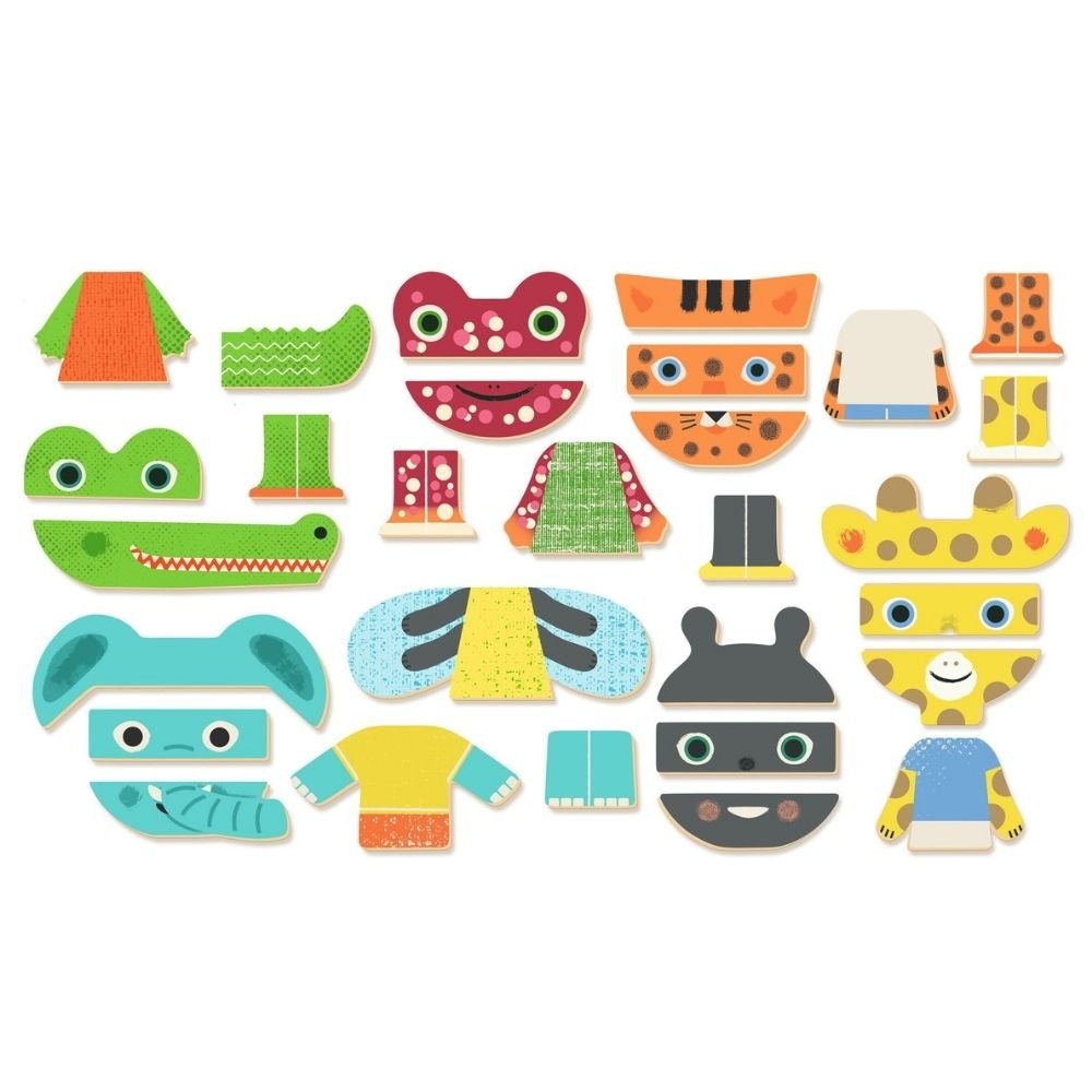 Djeco μαγνητικό παιχνίδι σύνθεσης με ξύλινα μαγνητάκια Mix ζωάκια - Image 6