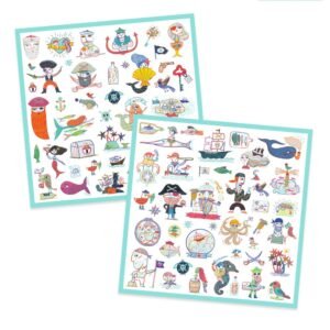 Alternative view of Djeco 160 αυτοκόλλητα σε 4 καρτέλες “Πειρατές“