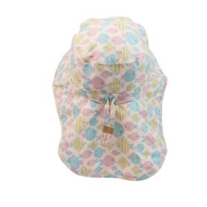 Alternative view of Flapjack Cape Sunhat UPF50+ Kissing Fish 2-4y