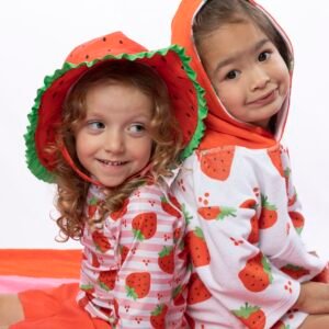 Alternative view of Σετ UV Μαγιώ Πάνα Bucket Καπέλο Μπλούζα Strawberry 12-24m