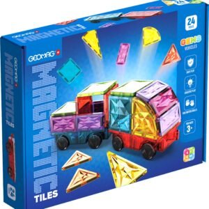 Geomag Magnetic Tiles Gems Vehicles 24pcs. (PF.224.211.00)