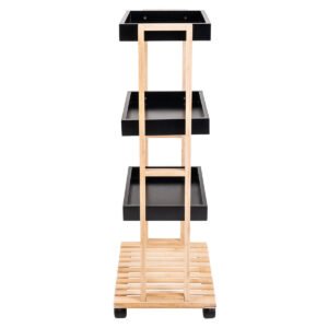 Alternative view of ΤΡΟΛΕΪ ΑΠΟΘΗΚΕΥΣΗΣ BAMBOO ESSENTIALS 4 ΕΠΙΠΕΔΩΝ 40x30x88cm ΜΑΥΡΟ