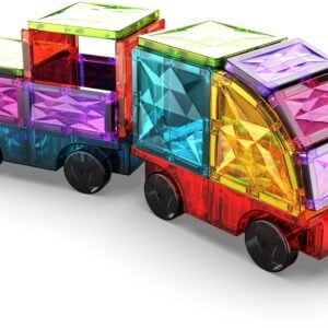 Alternative view of Geomag Magnetic Tiles Gems Vehicles 24pcs. (PF.224.211.00)
