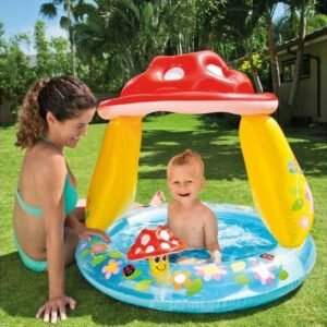Alternative view of Intex Mushroom Baby Pool (57114NP) - Πισίνα Μανιταρόσπιτο Με Ηλιοπροστασία - Μαλακή Βάση 102x89εκ. - 1-3Χρ.