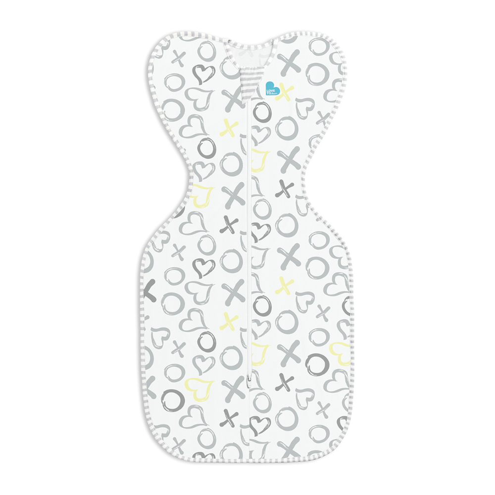 Υπνόσακος LoveToDream – Swaddle UP Bamboo Original 0.2tog – White Kisses Limited Edition - Small (3.5-6kg)