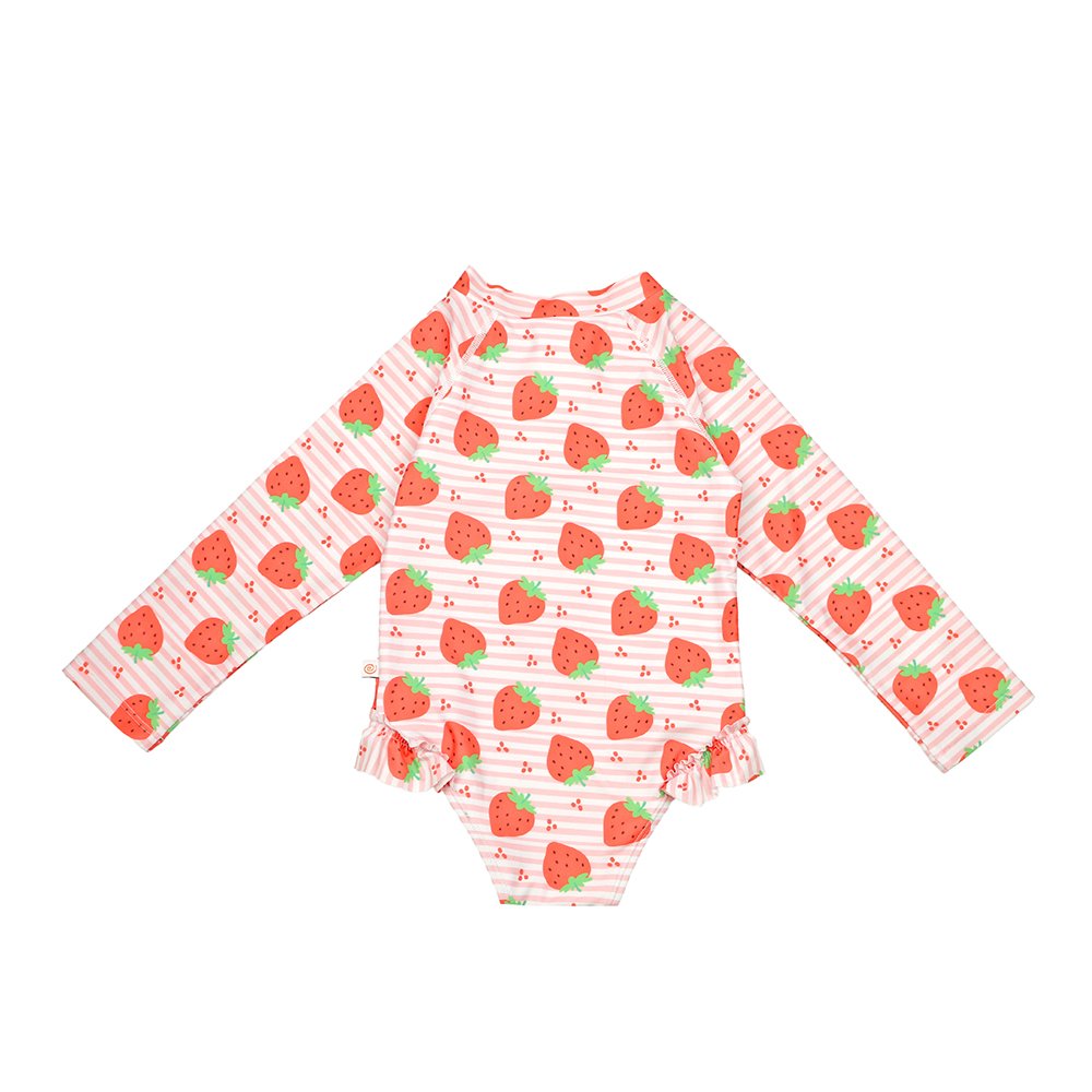 Zoocchini Ολόσωμο Μαγιώ με Μανίκια UV Strawberry 12-24m - Image 2
