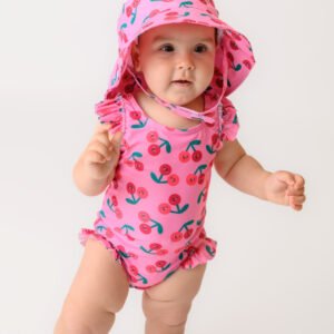 Alternative view of Zoocchini Cape Sunhat UPF50 Cherry 6-24m