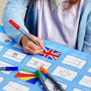 Alternative view of World Flags Tablecloth
