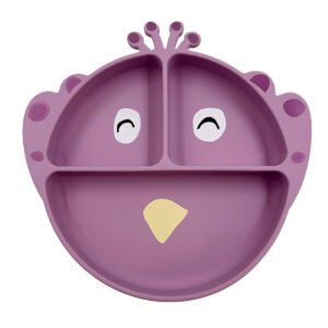 SILICONE DIVIDED SUCTION PLATE - MRS. PEACOCK