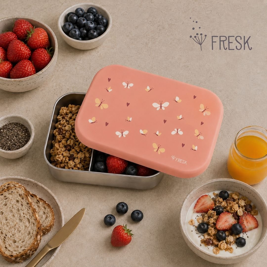Fresk: Δοχείο Φαγητού με καπάκι σιλικόνης: Butterfly