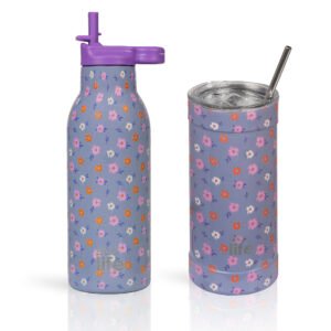 Alternative view of Flower Bloom Thermos 550ml | Με Εσωτερικό Καλαμάκι