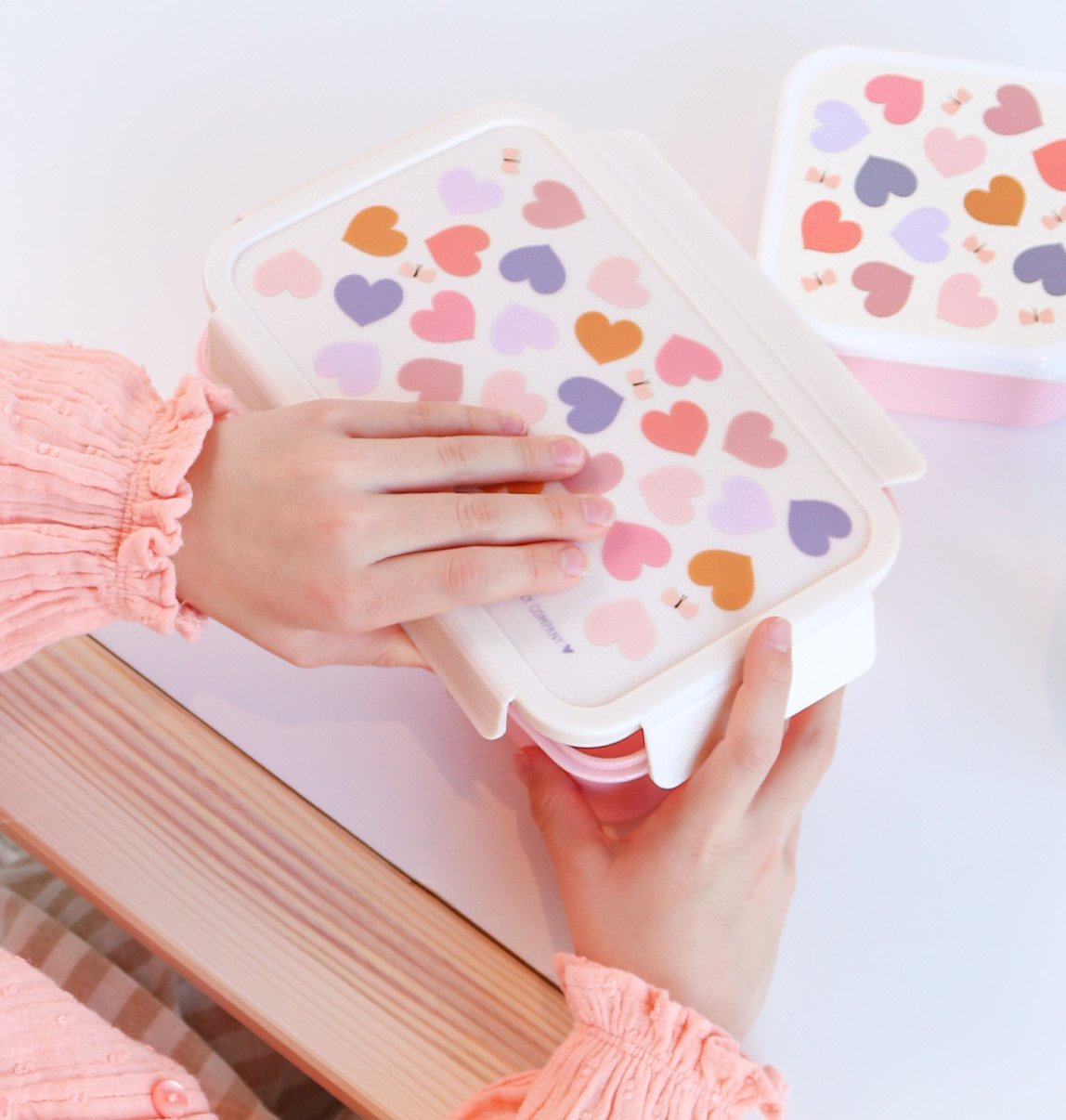 A little lovely company: Δοχείο φαγητού Bento με χωρίσματα- 1,2 L - Hearts - Image 4