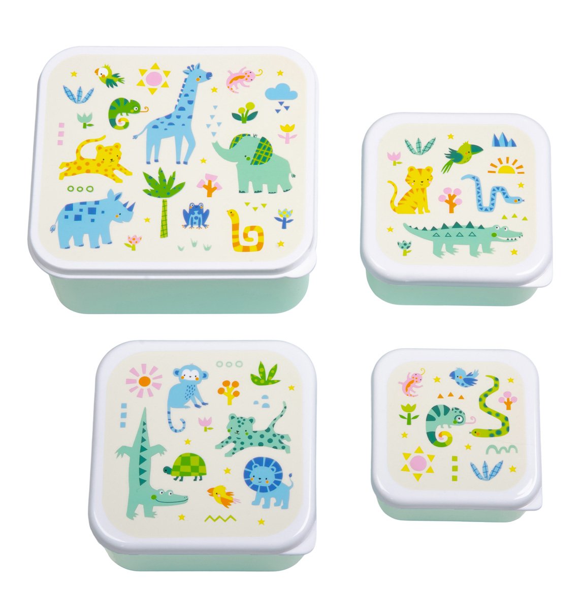 A little lovely company: Σετ 4 δοχεία φαγητού Lunch & Snack Box -Jungle - Image 3