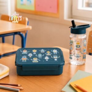 A little lovely company: Δοχείο φαγητού Bento με χωρίσματα- 1,2 L - Robots