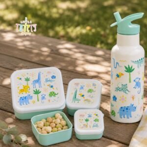 Alternative view of A little lovely company: Σετ 4 δοχεία φαγητού Lunch & Snack Box -Jungle