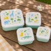 A little lovely company: Σετ 4 δοχεία φαγητού Lunch & Snack Box -Jungle