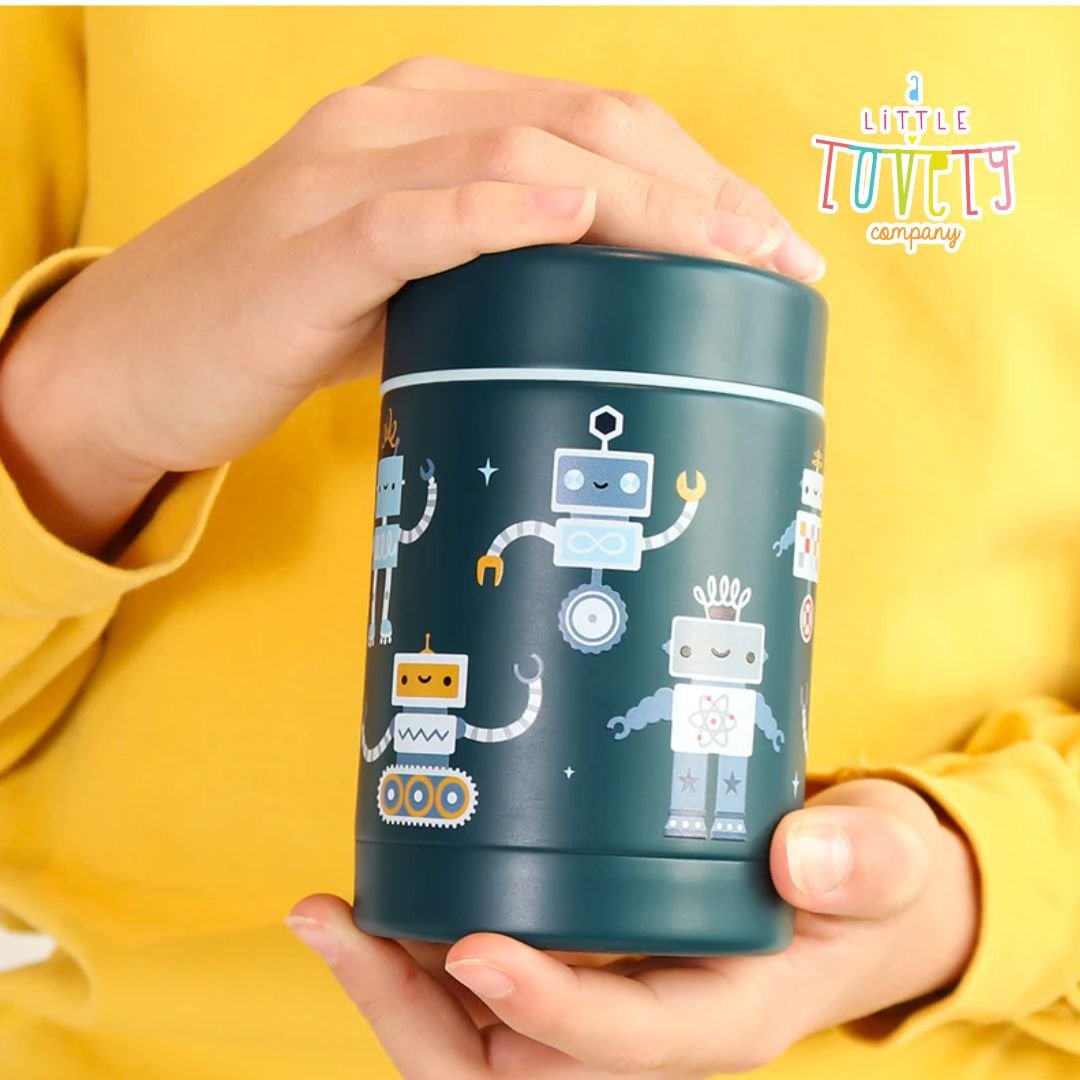 A little lovely company: Θερμός φαγητού από ανοξείδωτο ατσάλι 300ml-Robots