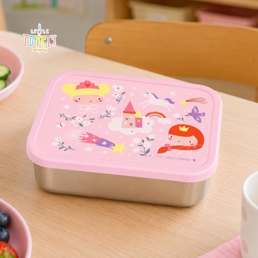 A little lovely company: Δοχείο φαγητού από ανοξείδωτο ατσάλι 900ml-Princesses