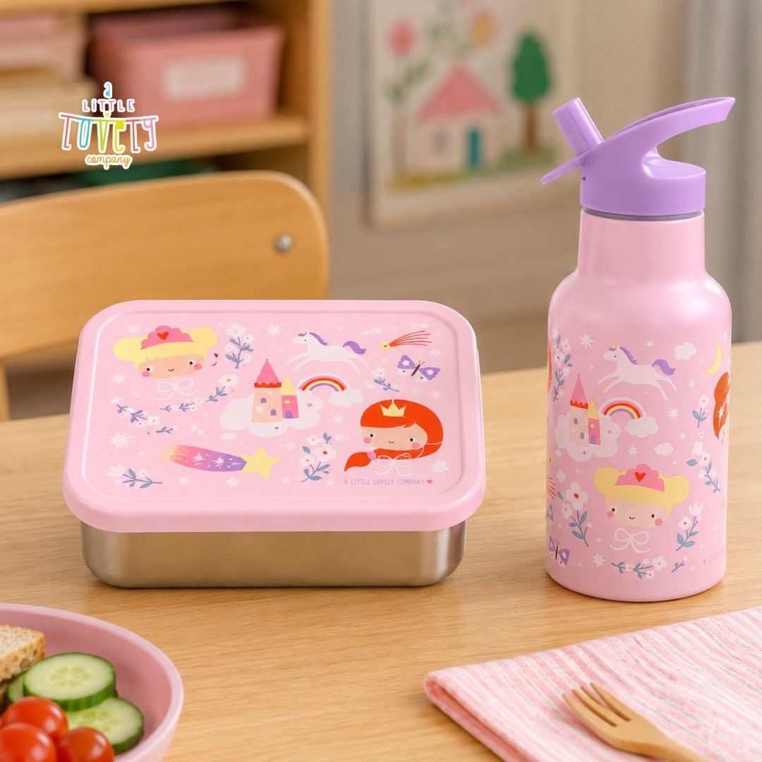 A little lovely company: Δοχείο φαγητού από ανοξείδωτο ατσάλι 900ml-Princesses - Image 3