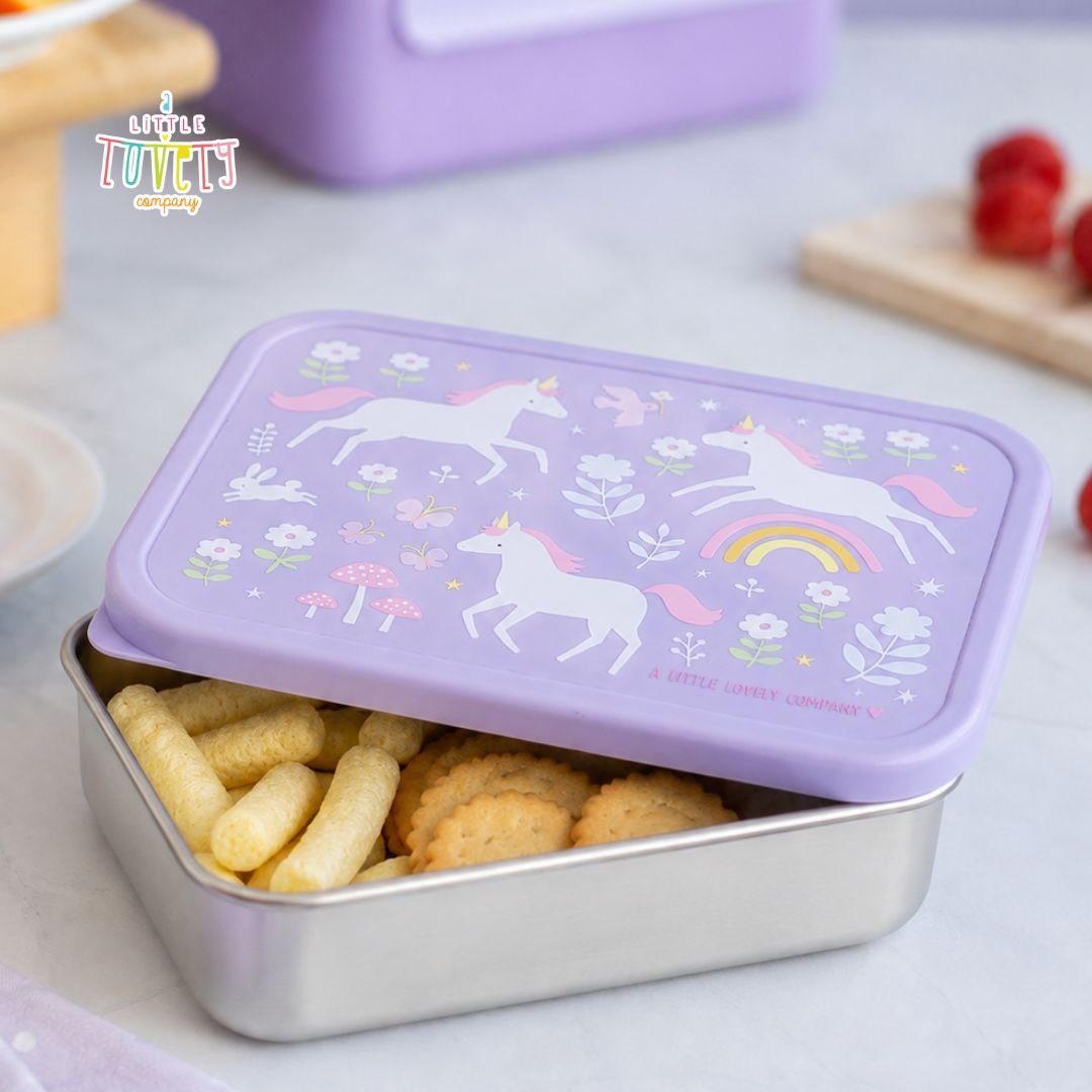 A little lovely company: Δοχείο φαγητού από ανοξείδωτο ατσάλι 900ml-Unicorn dreams