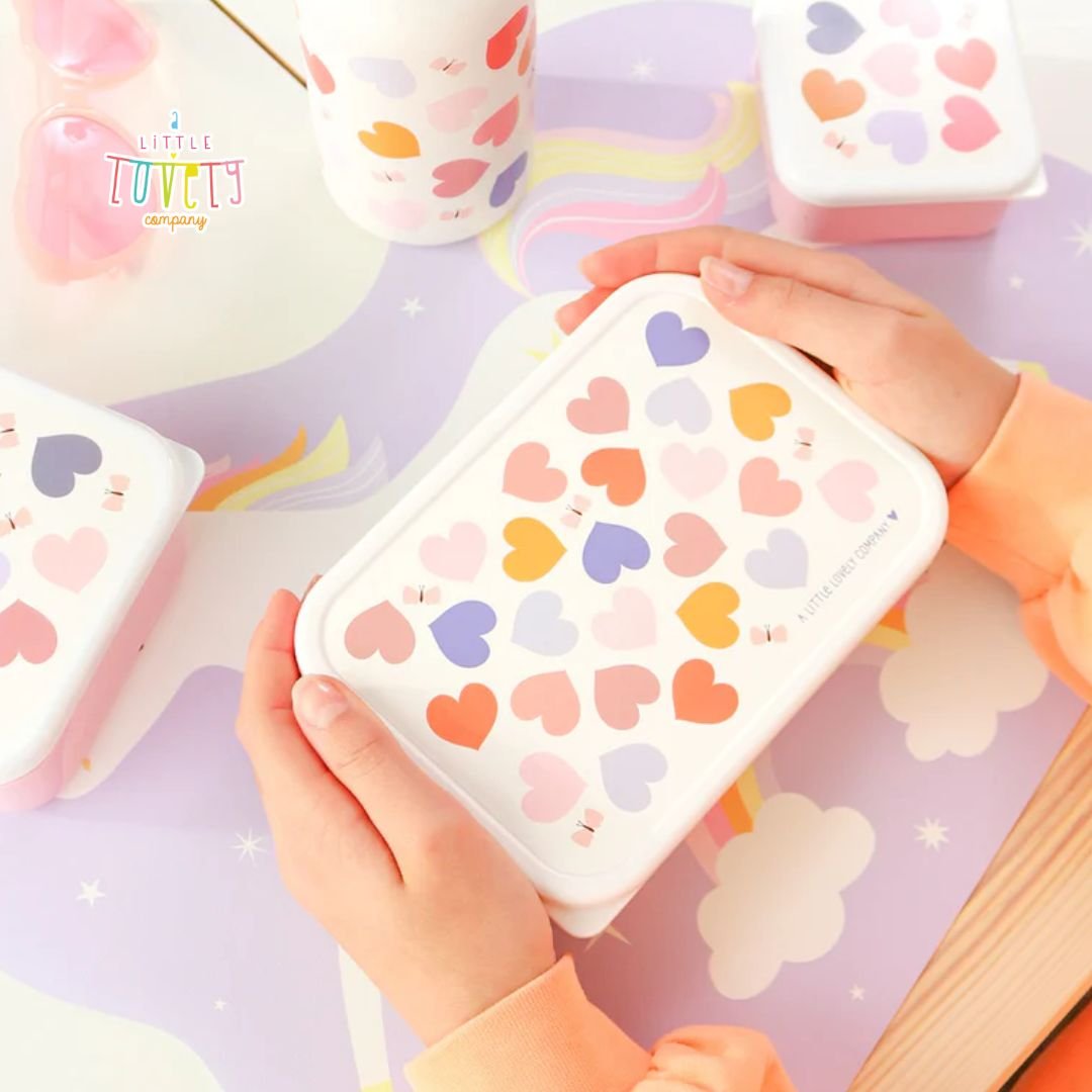 A little lovely company: Δοχείο φαγητού από ανοξείδωτο ατσάλι 900ml-Hearts - Image 3