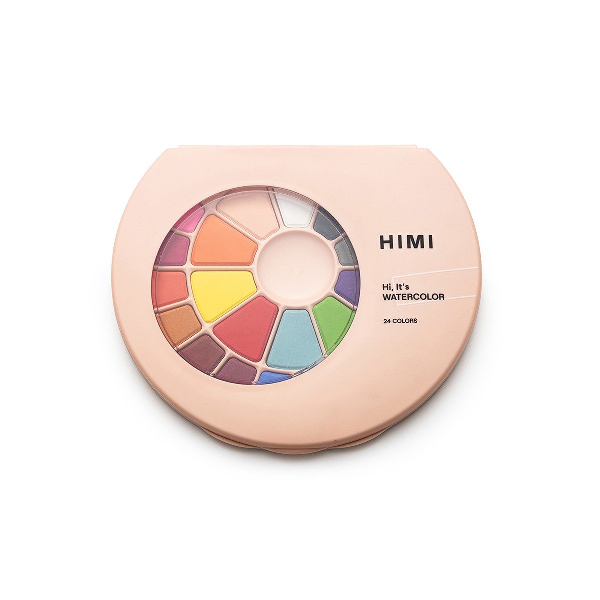 HIMI Σετ 24 Ακουαρέλας Χρωμάτων Solid Watercolour με Πινέλο - Pink Case