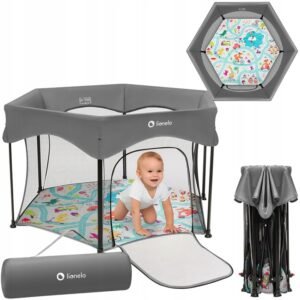 Lionelo Roel Πάρκο 135X135 Gray Multicolour