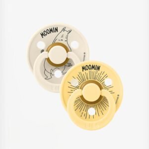 Bibs Πιπίλες Καουτσούκ Colour BIBS x Moomins Σετ 2τμχ. No2 6-18m Moomintroll- Ivory/Pale Butter
