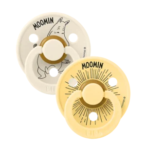 BIBS X MOOMINS COLOUR ΣΕΤ ΠΙΠΙΛΕΣ 2ΤΜΧ – TROLL IVORY/PALE BUTTER – ΣΤΡΟΓΓΥΛΗ No1