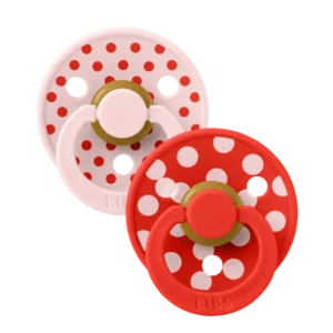 Alternative view of BIBS STUDIO COLLECTION ΣΕΤ ΠΙΠΙΛΕΣ 2ΤΜΧ – POLKA DOT- BLOSSOM / CANDY APPLE – ΣΤΡΟΓΓΥΛΗ No3