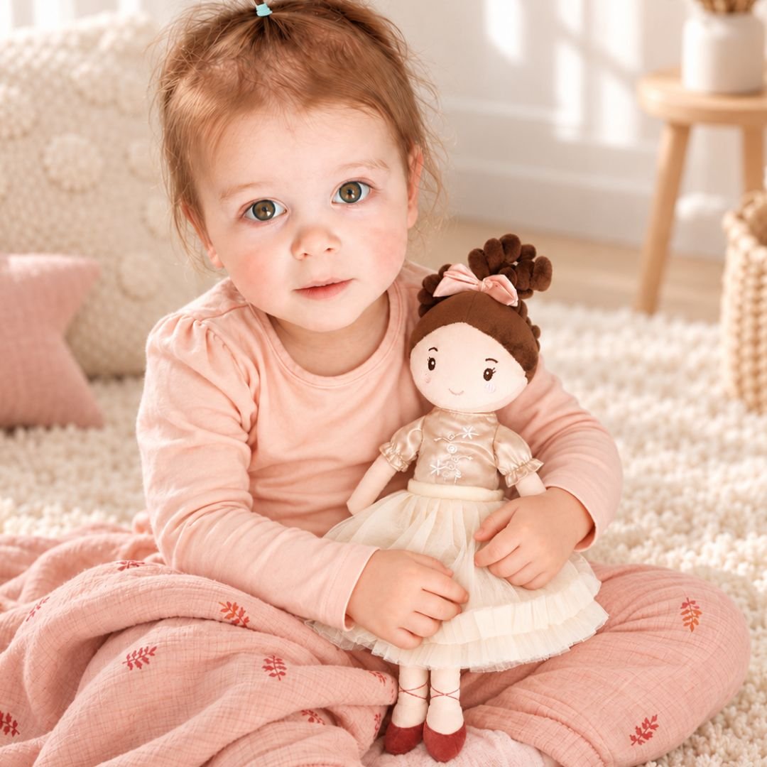 BabyOno: Βελούδινη παιδική κούκλα Polly 31 εκατ.-Παιχνίδι αγκαλιάς