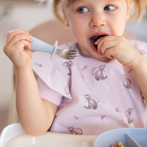 BabyOno: Σετ κουτάλι και πιρούνι από ανοξείδωτο ατσάλι Μπεζ - Image 2