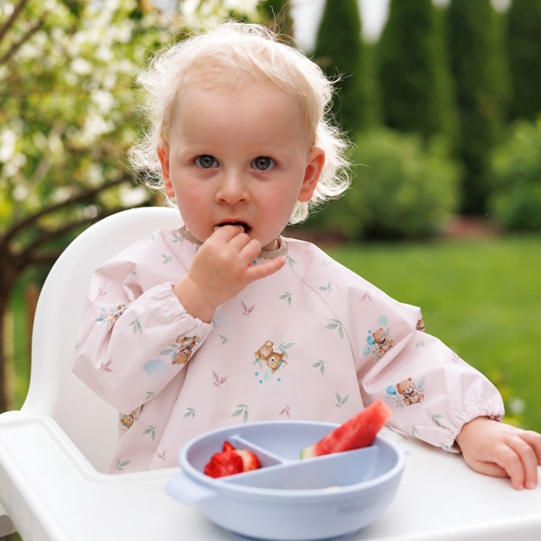 BabyOno: Αδιάβροχη σαλιάρα με μακρύ μανίκι 6m+ - Teaddy