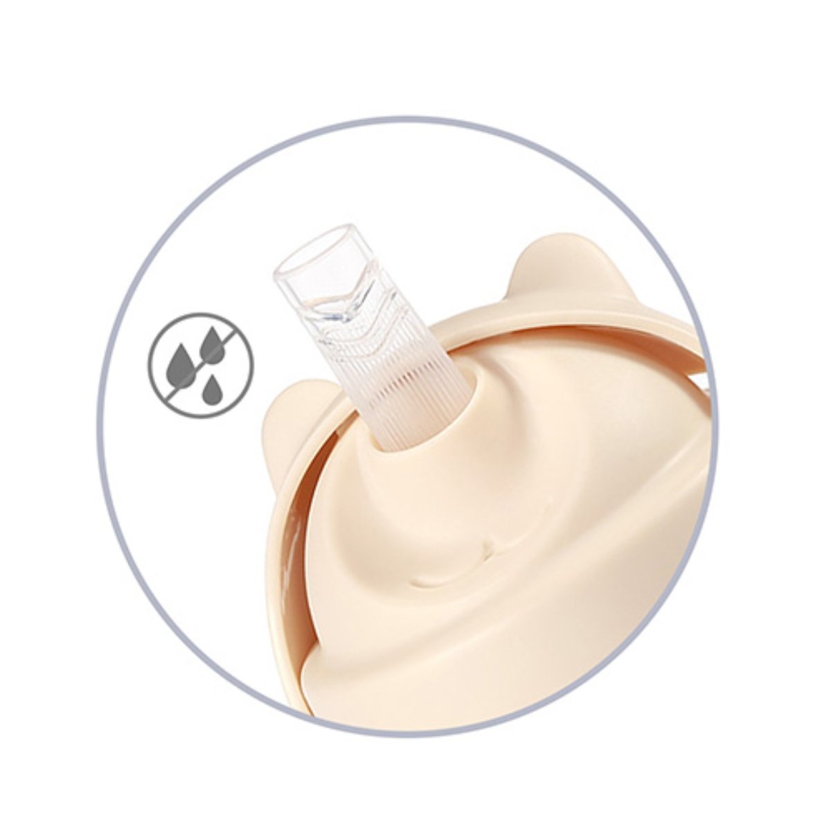 BabyOno: Παιδικό ποτηράκι με καλαμάκι και βαρίδι 270ml (non spill) - Μπεζ - Image 7