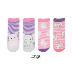 FlapJackKids Mix and Match Socks – Hippo/Elephant (12-36 μηνώ