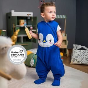 BabyBliss - BlissJump: Χειμωνιάτικος Υπνόσακος με ποδαράκια 2.5 tog "Penguin Blue" (18-36 μηνών)