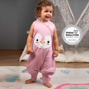BabyBliss - BlissJump: Χειμωνιάτικος Υπνόσακος με ποδαράκια 2.5 tog "Penguin Pink" (18-36 μηνών)