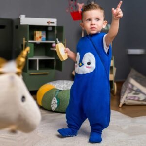 Alternative view of BabyBliss - BlissJump: Χειμωνιάτικος Υπνόσακος με ποδαράκια 2.5 tog "Penguin Blue" (18-36 μηνών)